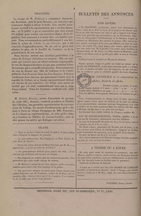 
						Affichage en mode lecture de la page
					