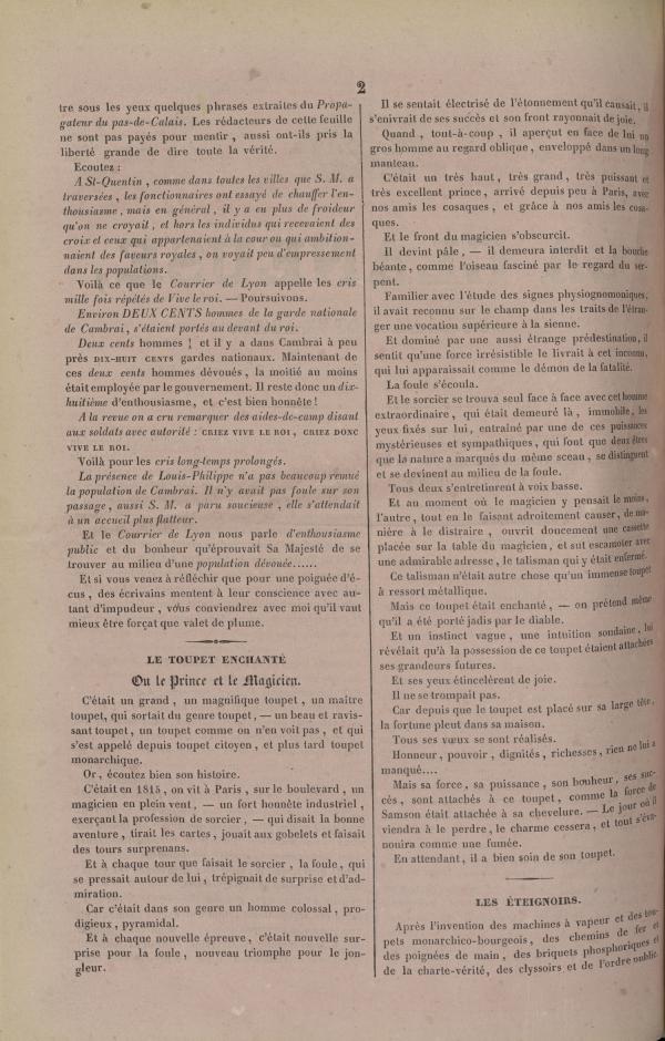 
						Affichage en mode lecture de la page
					