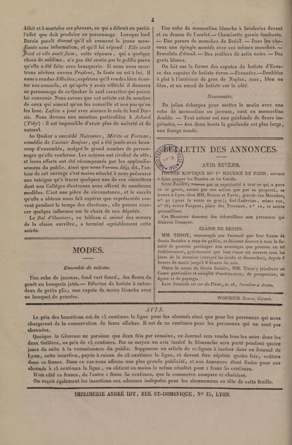 
						Affichage en mode lecture de la page
					