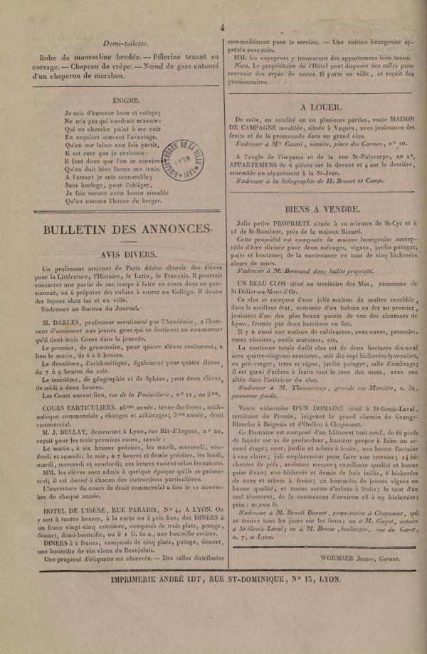 
						Affichage en mode lecture de la page
					