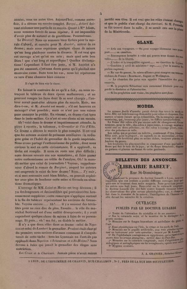 
						Affichage en mode lecture de la page
					