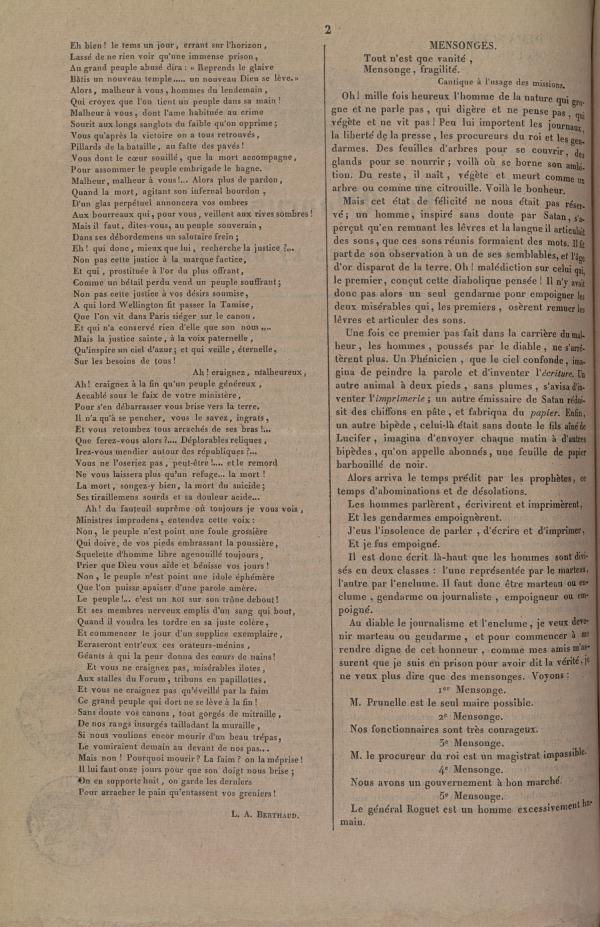 
						Affichage en mode lecture de la page
					
