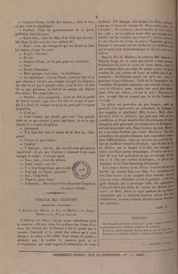 
						Affichage en mode lecture de la page
					