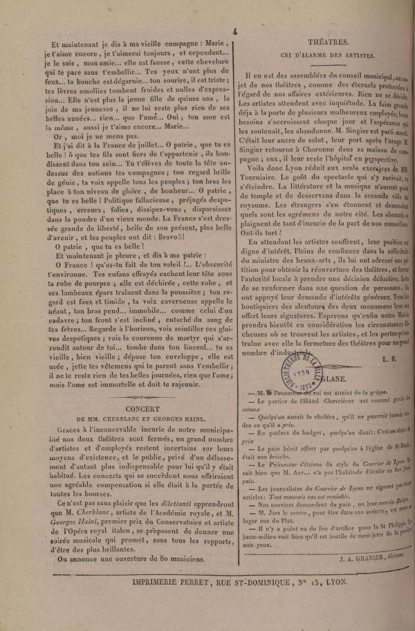 
						Affichage en mode lecture de la page
					