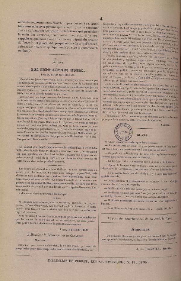 
						Affichage en mode lecture de la page
					