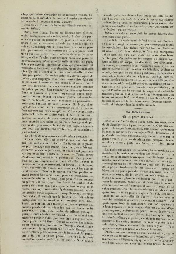 
						Affichage en mode lecture de la page
					