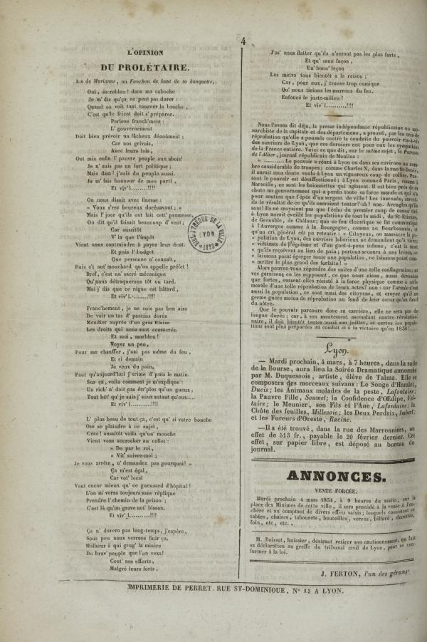 
						Affichage en mode lecture de la page
					