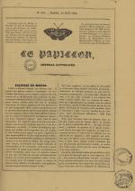 Le Papillon : journal de l'entr'acte - littérature, arts, poésie, nouvelles, théatres, modes annonces, N°103, pp. 1