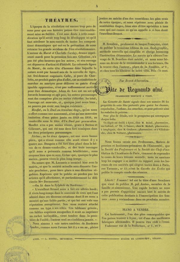 
						Affichage en mode lecture de la page
					