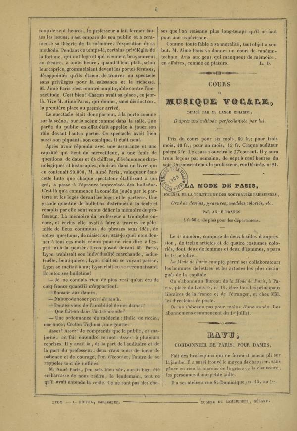 
						Affichage en mode lecture de la page
					