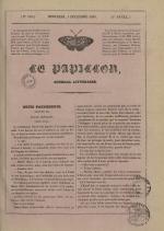 Le Papillon : journal de l'entr'acte - littérature, arts, poésie, nouvelles, théatres, modes annonces, N°149, pp. 1