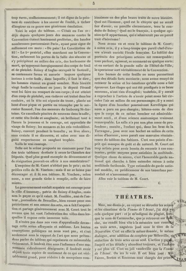 
						Affichage en mode lecture de la page
					