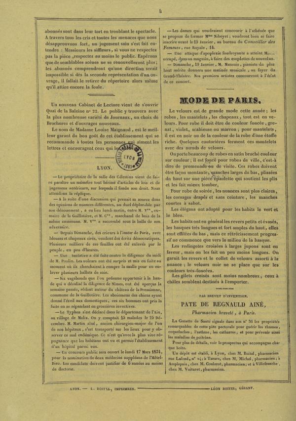 
						Affichage en mode lecture de la page
					