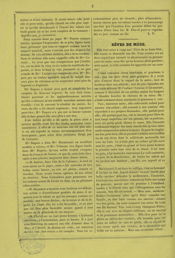 
						Affichage en mode lecture de la page
					