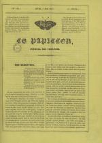 Le Papillon : journal de l'entr'acte - littérature, arts, poésie, nouvelles, théatres, modes annonces, N°190, pp. 1