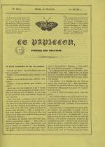 Le Papillon : journal de l'entr'acte - littérature, arts, poésie, nouvelles, théatres, modes annonces, N°192, pp. 1