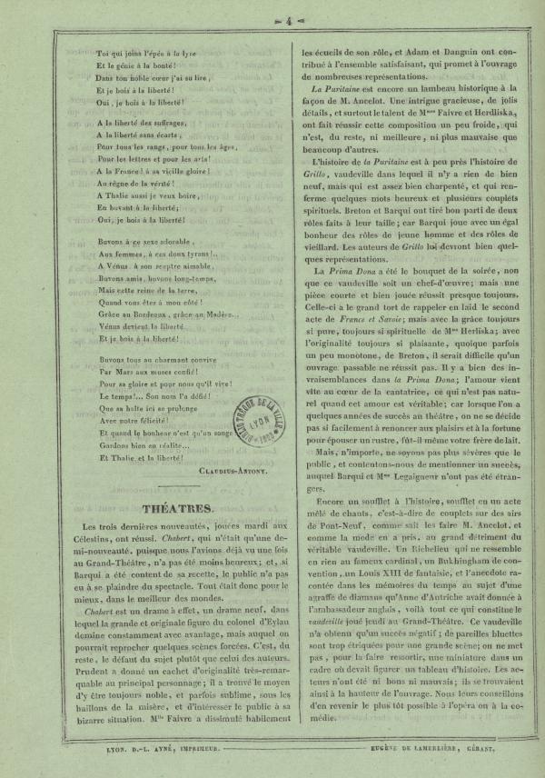 
						Affichage en mode lecture de la page
					