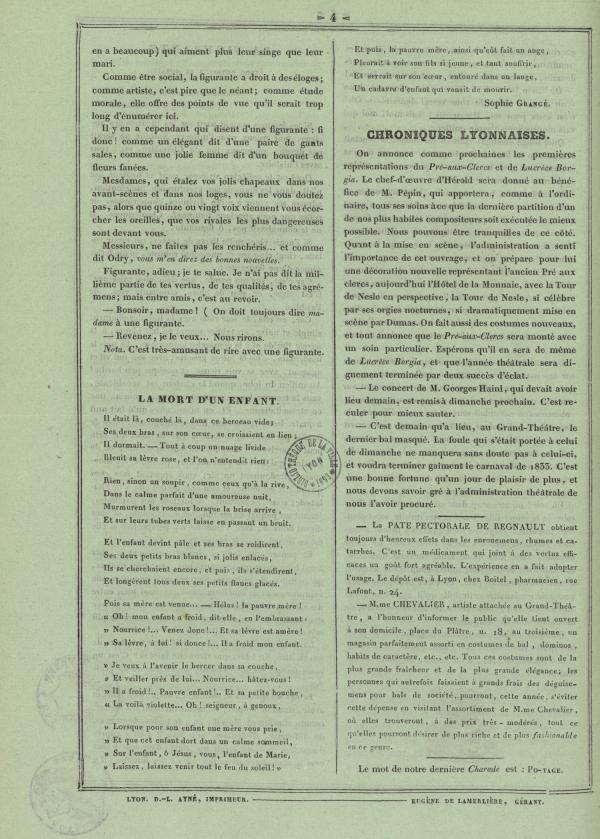 
						Affichage en mode lecture de la page
					