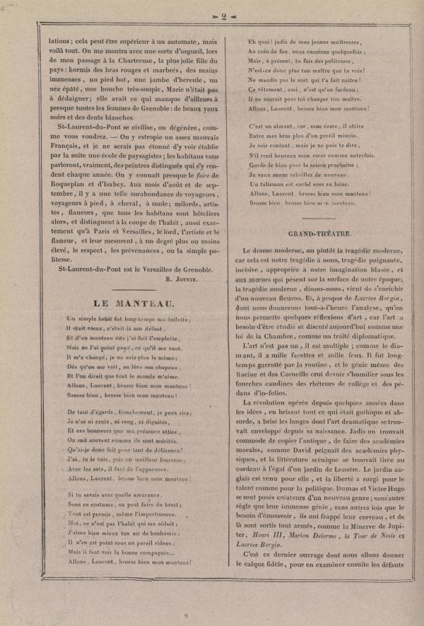 
						Affichage en mode lecture de la page
					