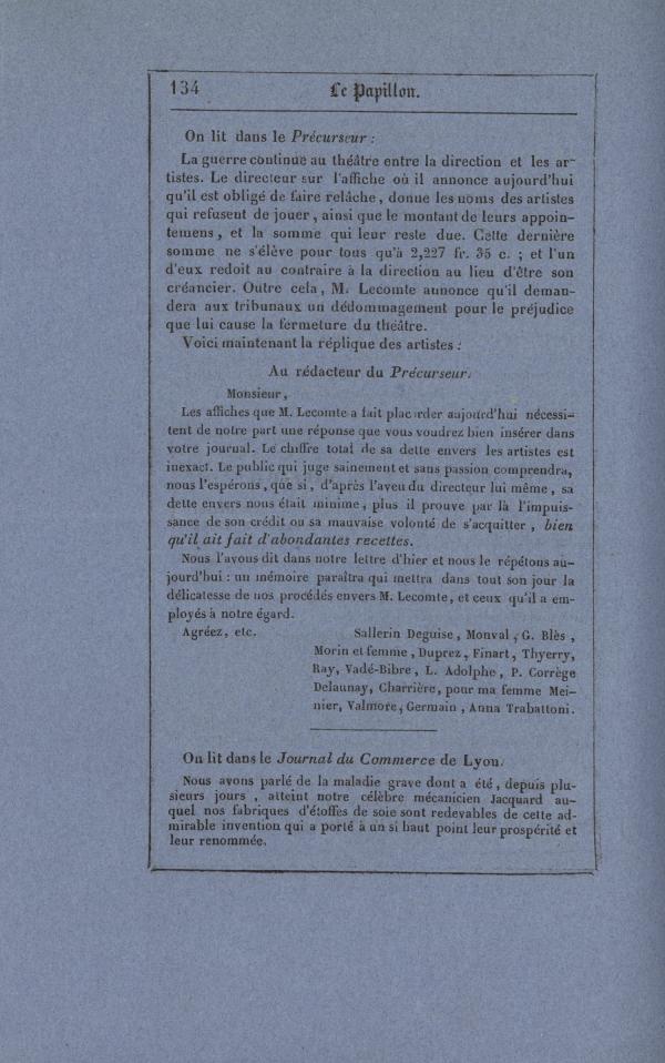 
						Affichage en mode lecture de la page
					
