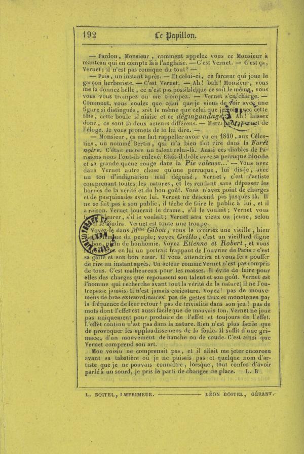 
						Affichage en mode lecture de la page
					