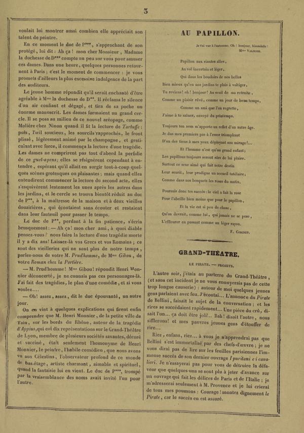 
						Affichage en mode lecture de la page
					