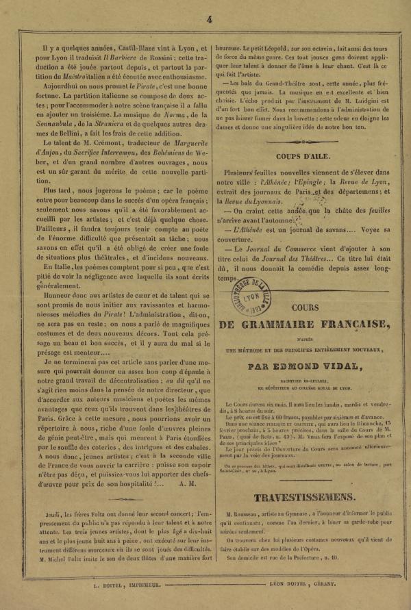 
						Affichage en mode lecture de la page
					