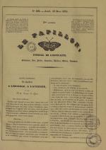 Le Papillon : journal de l'entr'acte - littérature, arts, poésie, nouvelles, théatres, modes annonces, N°252, pp. 1