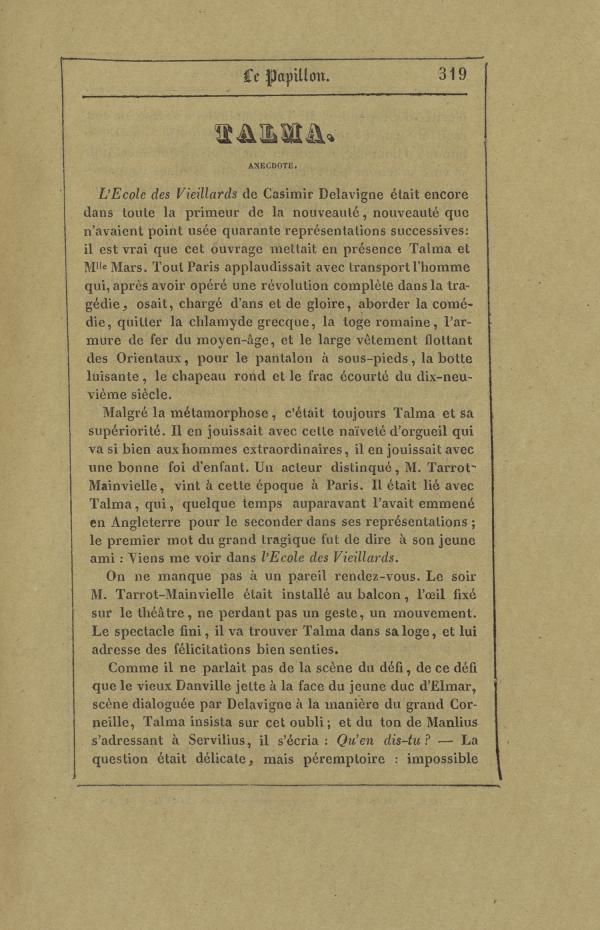 
						Affichage en mode lecture de la page
					