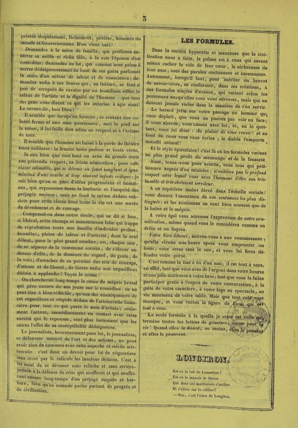 
						Affichage en mode lecture de la page
					