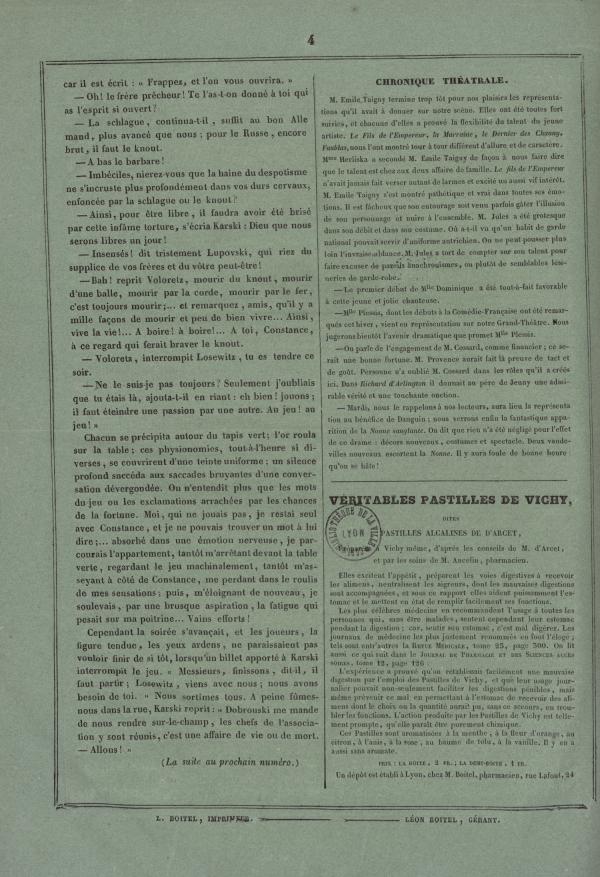 
						Affichage en mode lecture de la page
					