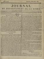 Journal du département de la Loire, N°274, pp. 1