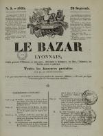 Le Bazar lyonnais : feuille générale d'annonces en tout genre, intéressant le commerce, les arts, l'industrie, les intérêts privés et généraux, N°9, pp. 1