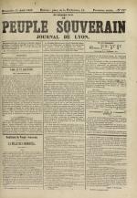 Le Peuple souverain : journal des intérêts démocratiques et du progrès social, N°127, pp. 1