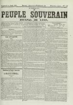 Le Peuple souverain : journal des intérêts démocratiques et du progrès social, N°125, pp. 1