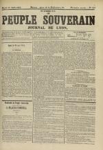 Le Peuple souverain : journal des intérêts démocratiques et du progrès social, N°129, pp. 1