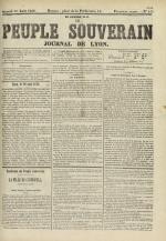 Le Peuple souverain : journal des intérêts démocratiques et du progrès social, N°133, pp. 1