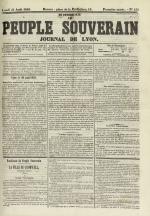 Le Peuple souverain : journal des intérêts démocratiques et du progrès social, N°135, pp. 1