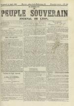 Le Peuple souverain : journal des intérêts démocratiques et du progrès social, N°139, pp. 1