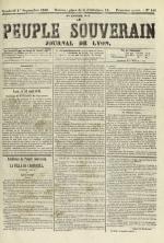 Le Peuple souverain : journal des intérêts démocratiques et du progrès social, N°146, pp. 1