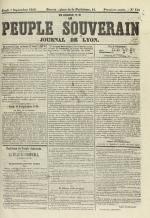 Le Peuple souverain : journal des intérêts démocratiques et du progrès social, N°152, pp. 1