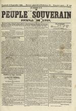 Le Peuple souverain : journal des intérêts démocratiques et du progrès social, N°160, pp. 1