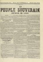 Le Peuple souverain : journal des intérêts démocratiques et du progrès social, N°164, pp. 1