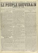 Le Peuple souverain : journal des intérêts démocratiques et du progrès social, N°169, pp. 1