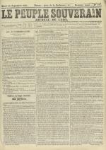 Le Peuple souverain : journal des intérêts démocratiques et du progrès social, N°171, pp. 1