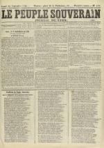 Le Peuple souverain : journal des intérêts démocratiques et du progrès social, N°170, pp. 1