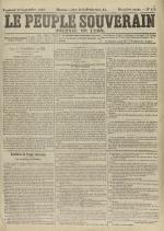 Le Peuple souverain : journal des intérêts démocratiques et du progrès social, N°173, pp. 1