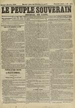 Le Peuple souverain : journal des intérêts démocratiques et du progrès social, N°180, pp. 1