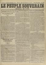 Le Peuple souverain : journal des intérêts démocratiques et du progrès social, N°184, pp. 1