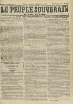 Le Peuple souverain : journal des intérêts démocratiques et du progrès social, N°189, pp. 1